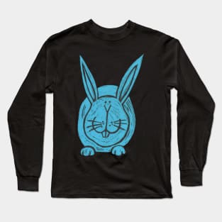 Rabbit, A Big , Fat, Blue Rabbit! Long Sleeve T-Shirt